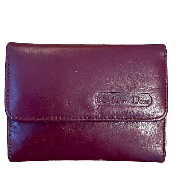 Authentic Dior Rare Vintage Dark Leather Logo 6 Key Case / Wallet - Picture 1 of 8